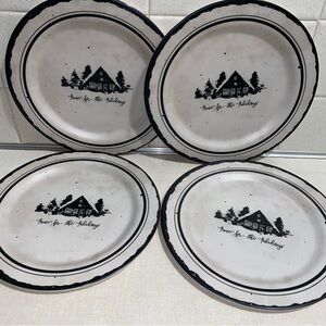 Ragon House Home For The Holidays Melamine Plate Set Of 4 Christmas